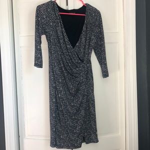 Express wrap dress with zipper